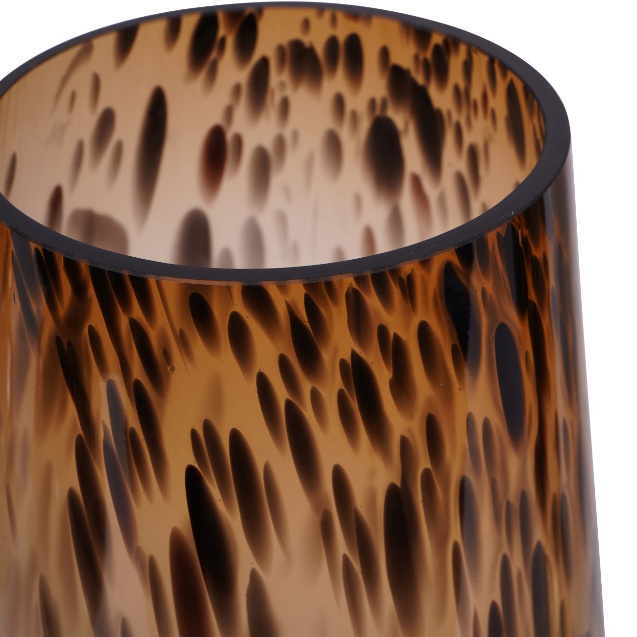 Savanna Glass Vase with Brass Base Medium